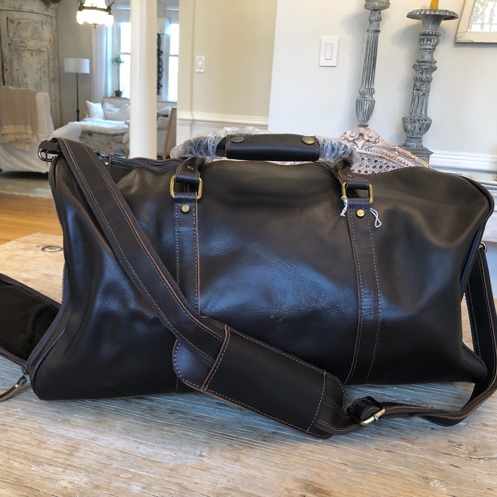 Brown 100% thick Leather Bag